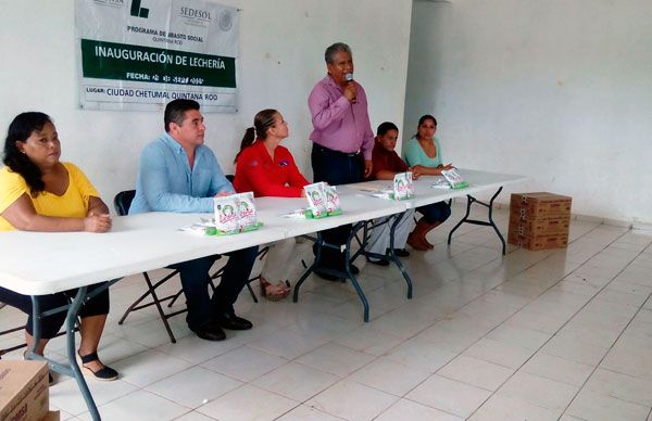 Inauguran lechería en colonia Antorchista de Chetuma