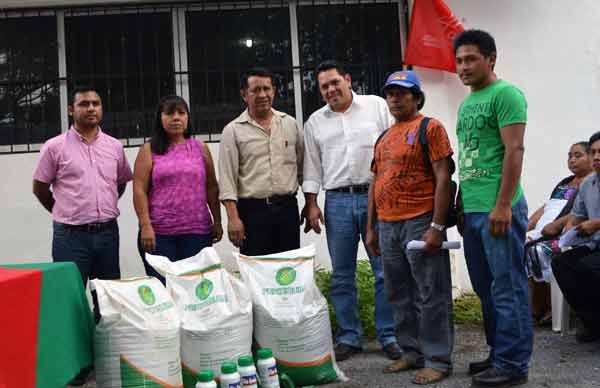 Antorchistas yucatecos reciben agroincentivos