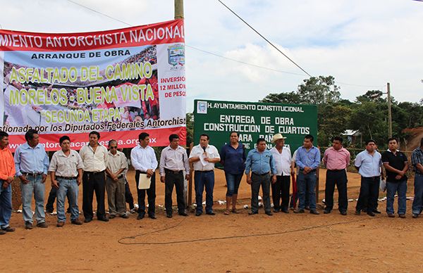 Inicia la segunda etapa del asfaltado de camino Morelos-Buena Vista en Soteapan