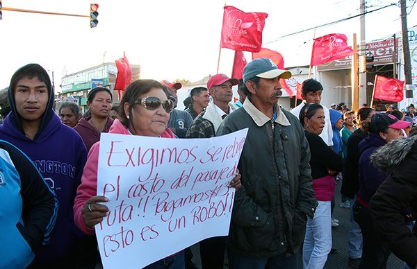 150 colonias del sur, sin transporte: Antorcha