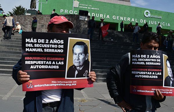 Campesinos del Valle de Toluca exigen que la PGJEM entregue cuerpo de Manuel Serrano Vallejo