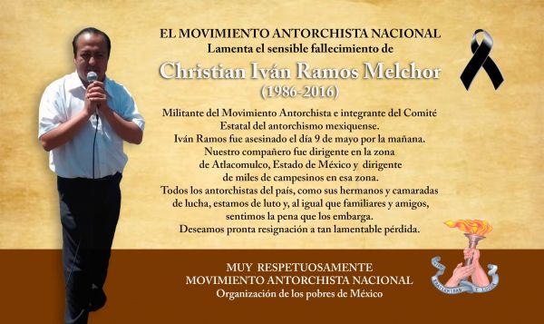 Esquela: Christian Iván Ramos Melchor