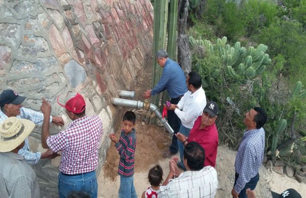 Inauguran tanque elevado de agua potable en San Lorenzo, Villa Hidalgo.