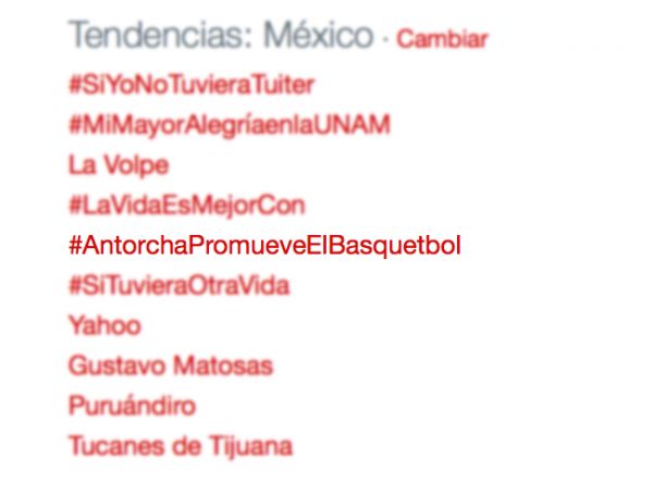 AntorchaPromueveElDeporte, Trending Topic a nivel nacional