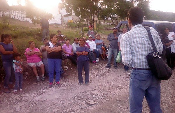 Colonos de El Carmen se suman al movimiento