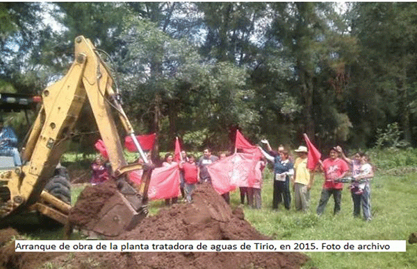 Con tratadora de aguas residuales de Tirio bajará agua limpia a Morelia