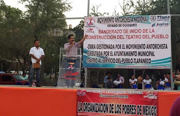   Arranca construcción de Teatro de Pueblo en Tlapa de Comonfort