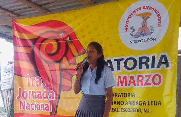 Colonos y estudiantes participan en 1ra Jornada de Oratoria