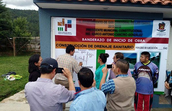 Dan banderazo de inicio a trabajos de drenaje en San Cristóbal 