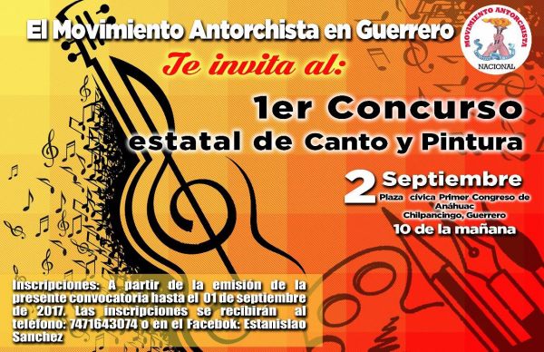 Movimiento Antorchista convoca al 1er Concurso Estatal de Canto y Pintura