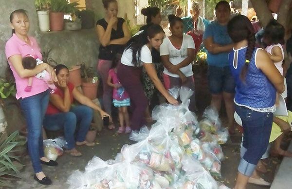  Familias son beneficiadas con apoyos alimenticios