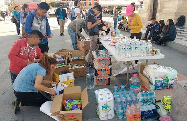 Hidalguenses suman apoyo en beneficio de población poblana y morelense