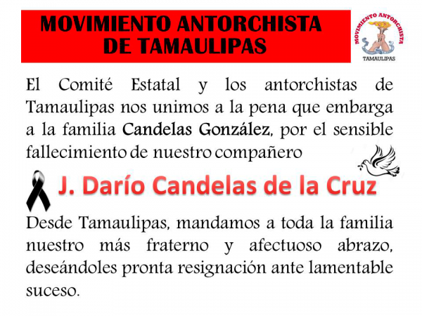 Esquela: J.Darío Candelas de la Cruz 