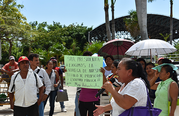 Colonos de Unidad Antorchista exigen avances en escrituración de sus lotes