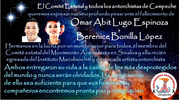 Esquela: Omar Abit Lugo Espinoza y Berenice Bonilla López 