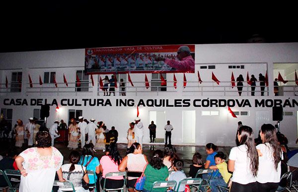 Inauguran antorchistas Casa de Cultura Aquiles Córdova Morán