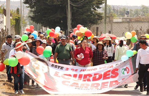 Inicia campaña Lourdes Carrera por la alcaldía de Cañada Morelos