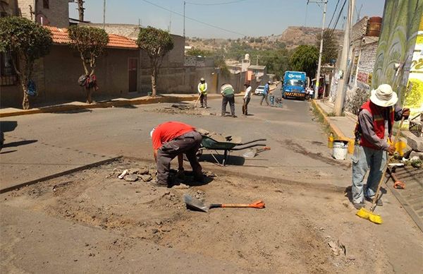 Con gestión se logra mejorar calles de la colonia Xocolines en Ixtapaluca