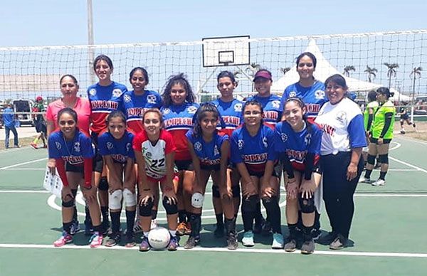 Equipos campechanos siguen en la lucha por subir al pódium del XIII Torneo Nacional Antorchista de Voleibol