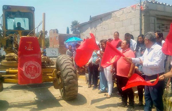 Arranca pavimentación en Amozoc