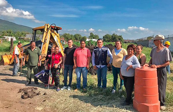 Antorcha Construye Michoacán en la colonia Presa de los Reyes