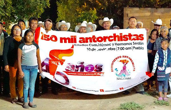 Se suma Tepexco a 45 Aniversario de Antorcha en Puebla