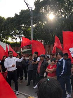 Ocho días de plantón antorchista y la lucha sigue