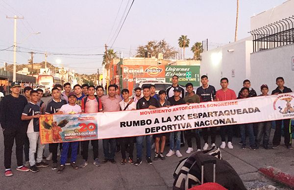 Inician sonorenses su camino rumbo a la vigésima Espartaqueada 