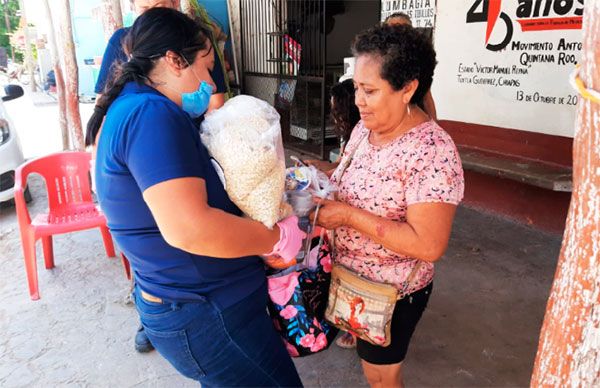 Subsidia Caritas apoyo alimentario a familias de Quintana Roo