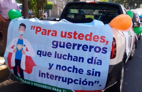 Antorcha Chimalhuacán muestra solidaridad con el sector salud