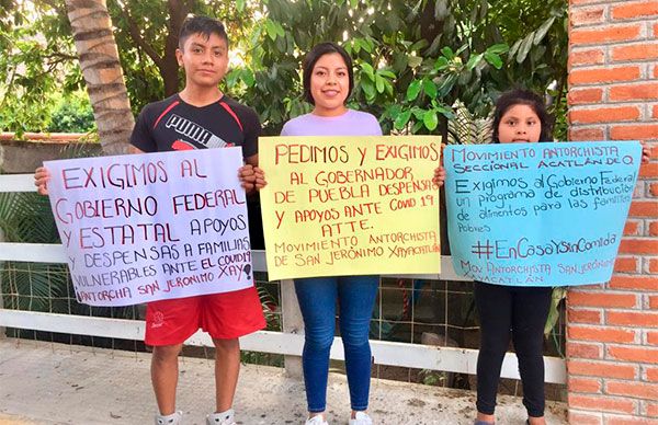 Exigen a AMLO y a Barbosa solución a la hambruna