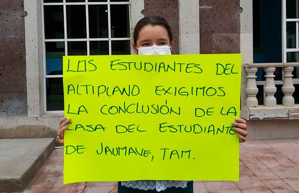 Antorchistas de Jaumave exigen conclusión de albergue estudiantil 