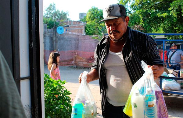 Beneficia Antorcha a mil 800 sinaloenses con despensas alimenticias