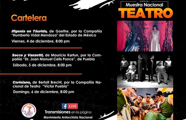 Cartelera Muestra Nacional de Teatro (virtual)