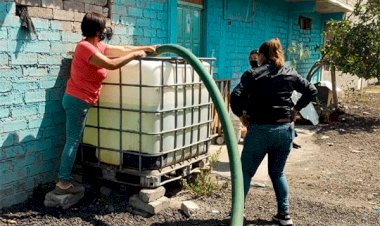 Antorcha contribuye con pipas a afectadas de Santa Catarina, Tláhuac
