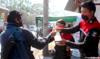 Sanitizar, buen escudo para reducir contagios: Bomberos Ixtapaluca