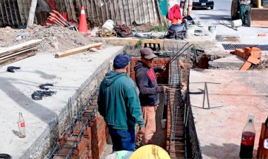 Avanza construcción de caja colectora de aguas pluviales en Zona Comunal San Agustín