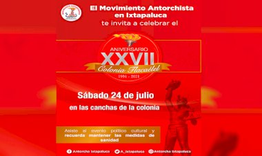 Celebrarán vigésimo séptimo aniversario de la colonia Tlacaélel