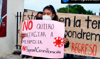 Estudiantes y maestros demandan  un regreso a clases seguro