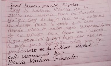 Ama de casa pide apoyo a gobernador de Colima: 