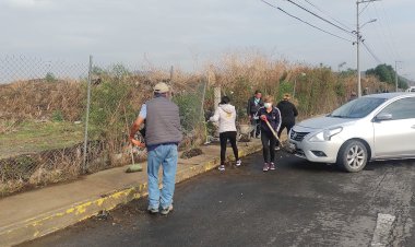 Faena comunitaria, medio de unidad vecinal en Ixtapaluca