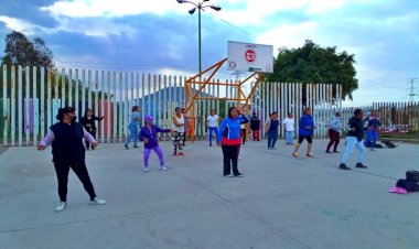 Promueven zumba en Lomas de Altavista, en Los Reyes La Paz