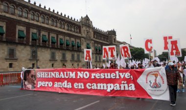 Cinco mil antorchistas marchan porque Claudia Sheinbaum no sabe gobernar