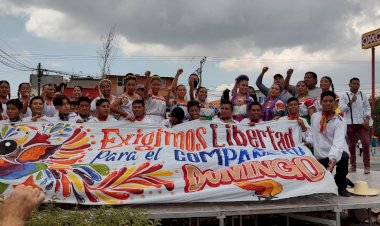 Protestan con cultura para la exigir la liberación de Domingo Ortega Butrón
