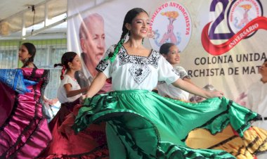 Veracruzanos celebran 20 aniversario de la 1ª colonia antorchista en el puerto de Veracruz 