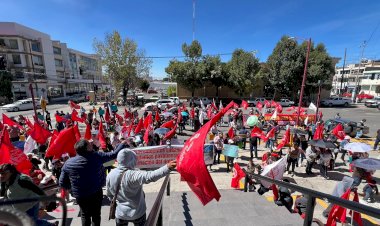 Antorchistas de Hidalgo exigen respeto al derecho de organización