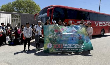 Listo primer contingente coahuilense de coro y oratoria que va para participar en la XXI Espartaqueada Cultural