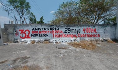 Antorchistas en la zona oriente de Morelos se preparan para festejar su 32 aniversario.